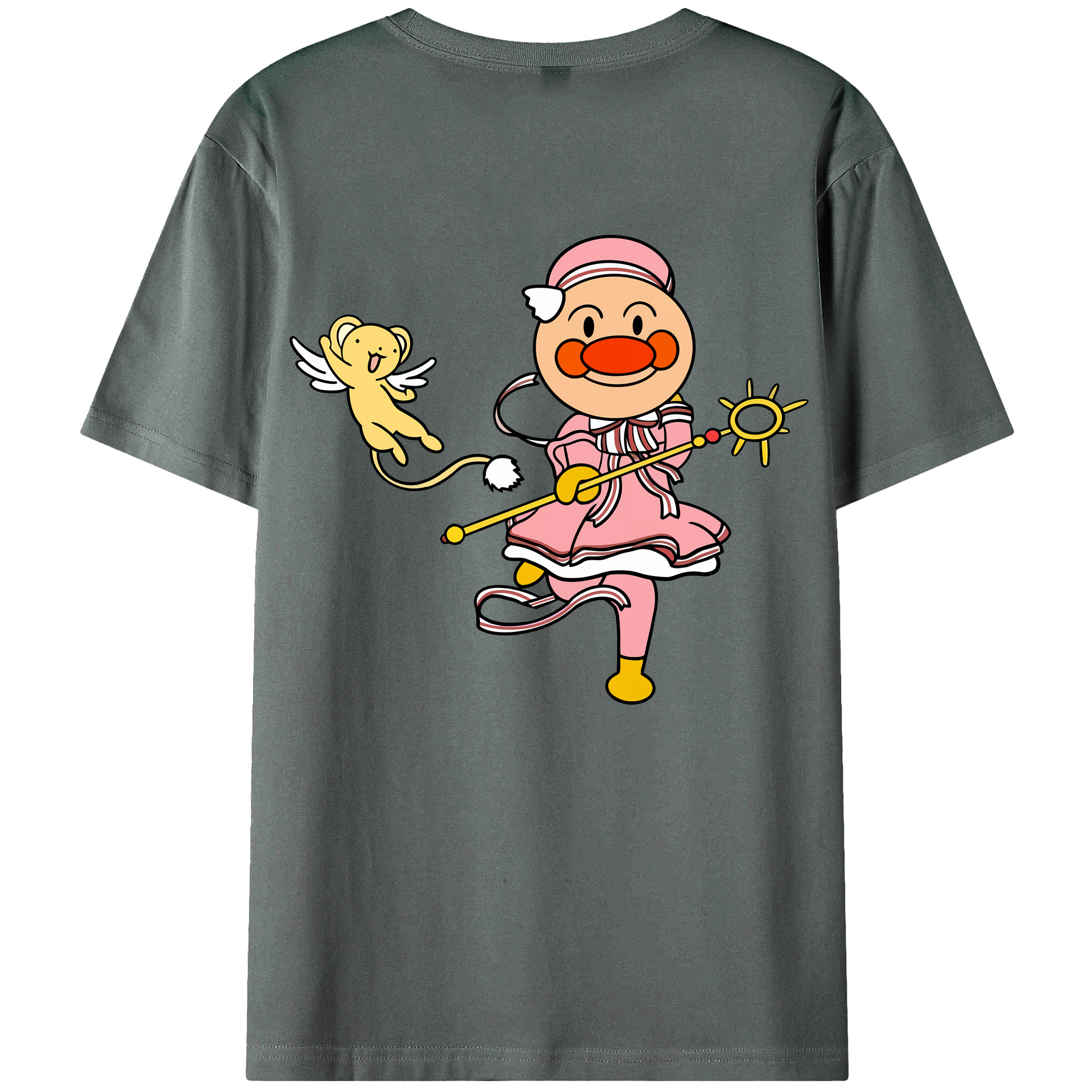 （画像用） アンパンマン Anpanman 綿100％ メンズ半袖Tシャツ（バックプリント） 通気性